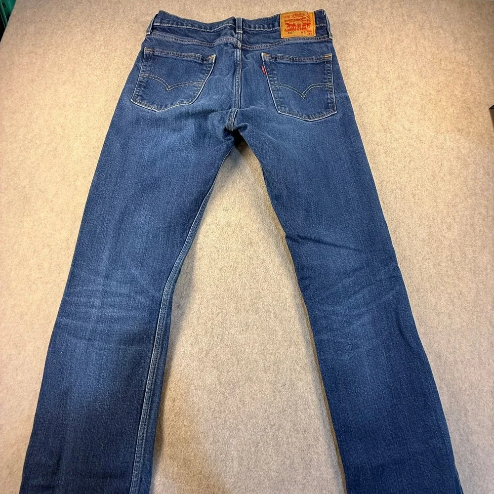Levis 513 Slim Straight Jeans Mens 32x34 Medium Wash Denim Pants P0894